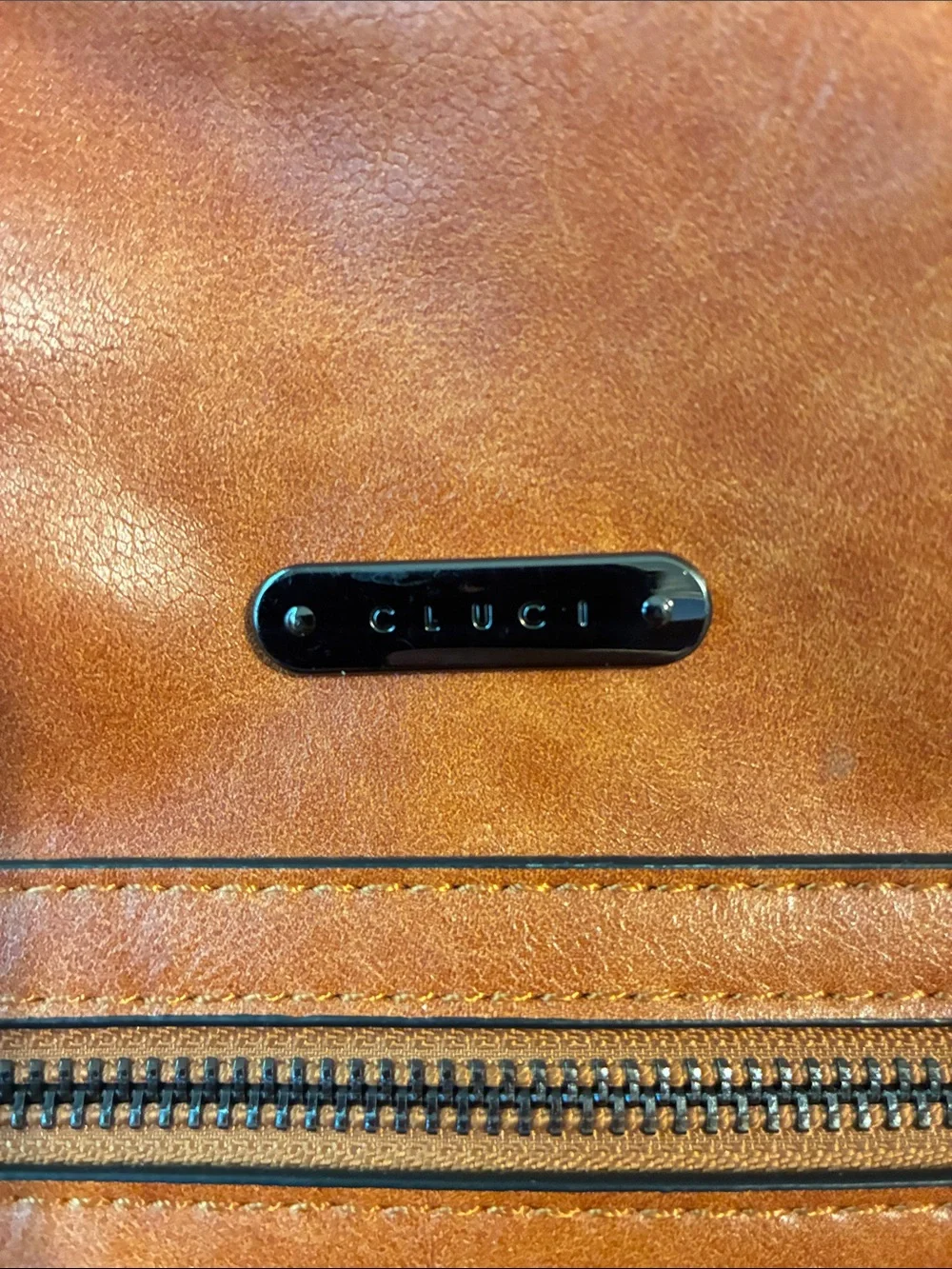 Cluci, Brown Backpack Purse, PU Leather